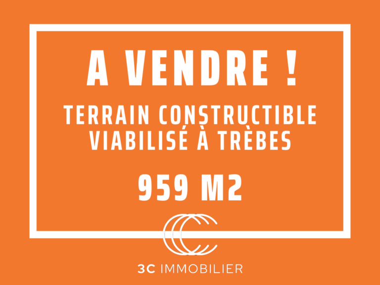 Terrain à Batir à vendre à Trebes (11800) — TERRAIN À BÂTIR – TREBES